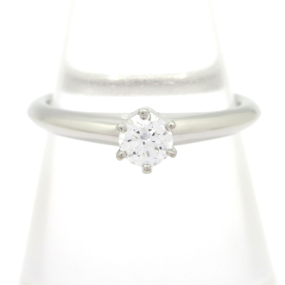 Tiffany & Co. Solitaire Diamond Ring Pt950 Diamond